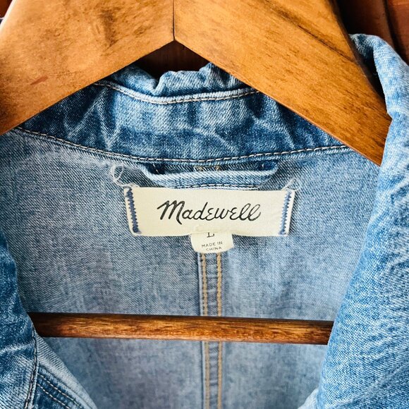 Madewell Denim Chore Jacket, Size Large - Picture 3 of 5
